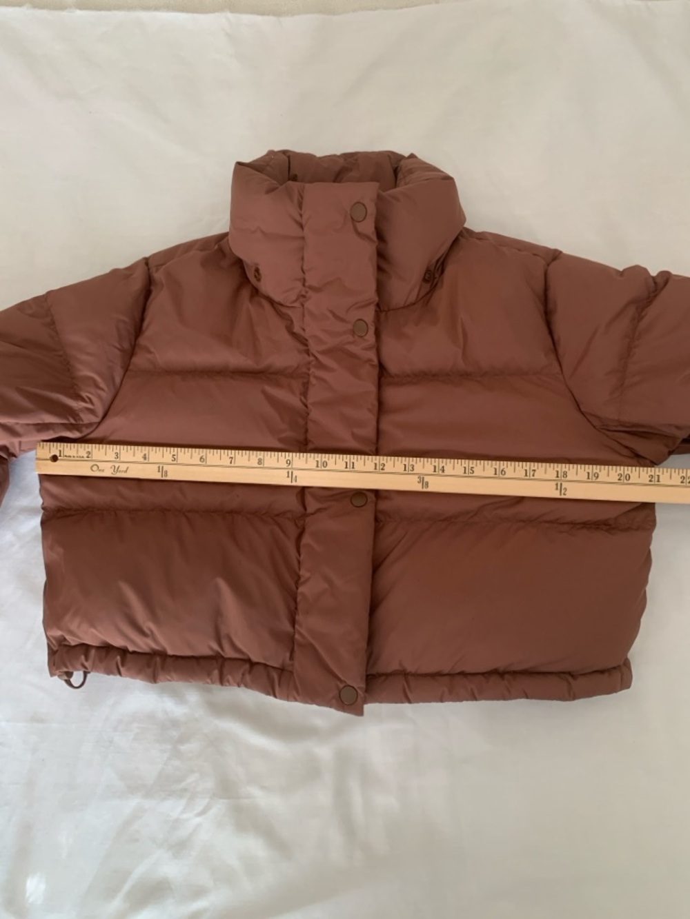 Lululemon Wunder Puff Super-Cropped Jacket - Roasted Brown - Size 6 - Picture 11 of 16
